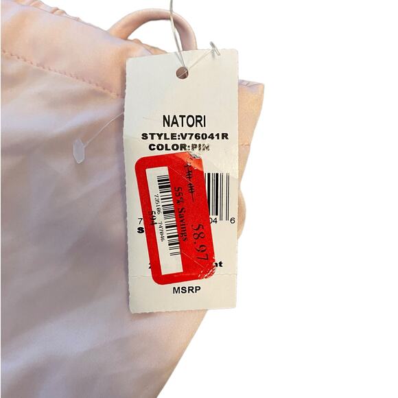 NWT Natori Classic Satin Pajama Bottom Pink Women's Size Small - Picture 2 of 5